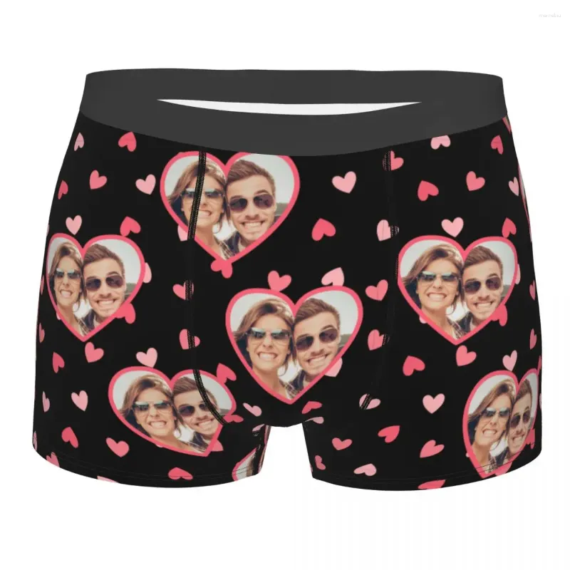 Underpants Custom Men's Boxer Briefs Boyfriend Husband's Birthday Gifts Soft Underwear Customized With Picture Personalized Face