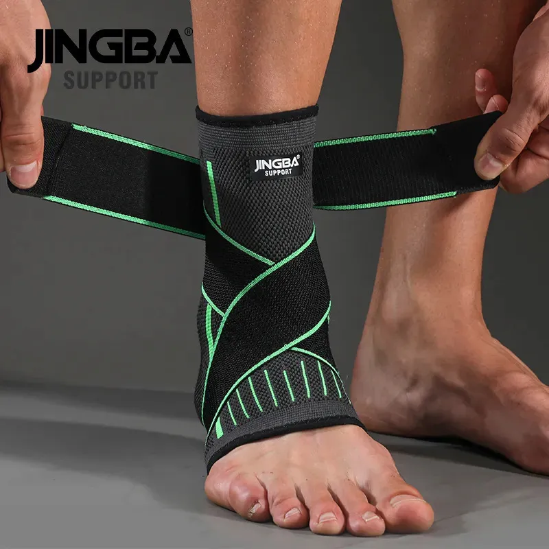 Ankelstöd Jingba Support 1 PCS Skyddsfotboll Ankel Support Basketboll Ankel Brace Compression Nylon Strap Belt Ankle Protector 231024