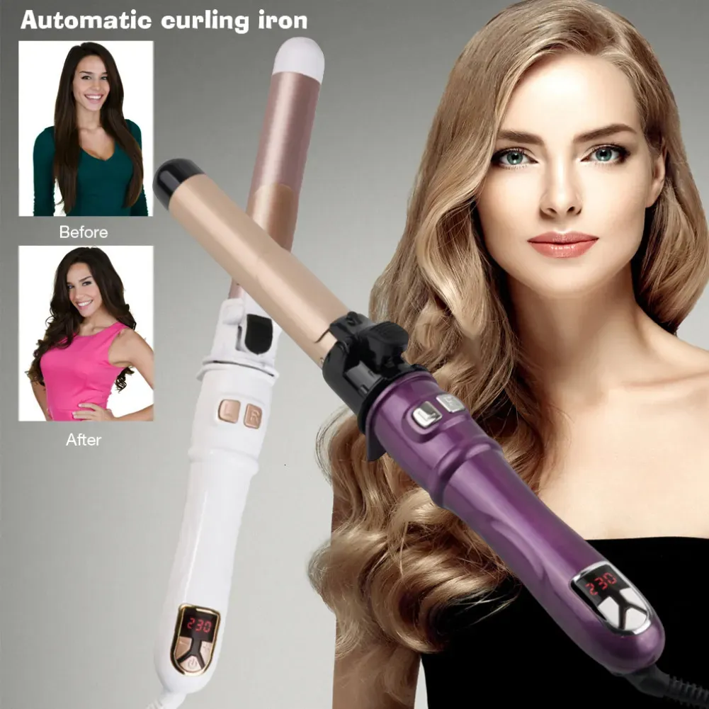 Curling Irons 2832 mm Curler Automatyczne loki elektryczne Szybkie ogrzewanie plastikowe uchwyt Zapobiegaj uzwojeniu urządzeń stylistycznych 231023