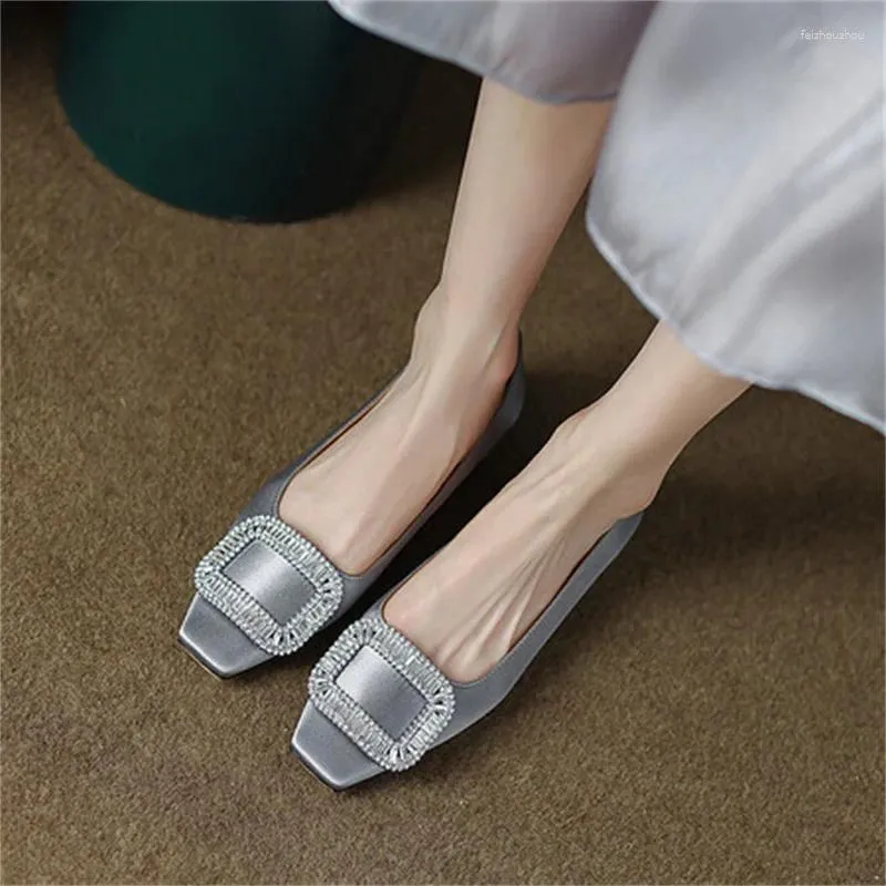 s Sandals Solid Color Cover Heel Summer Slip-on Women Shoes Square Head Flats Soft Sole Wild Zapatos Mujer Sandal Shoe Flat Zapato