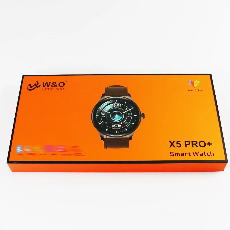 X5 PRO + Sports IP67 Relógio inteligente à prova d'água Monitoramento de oxigênio no sangue Monitor de sono e frequência cardíaca iOS Android SmartWatch