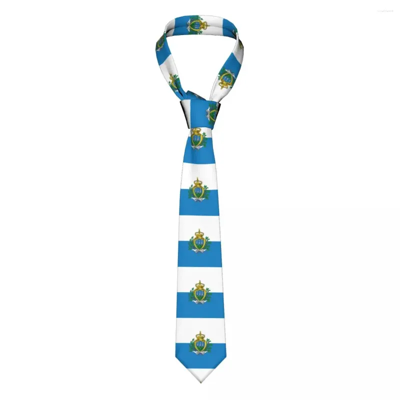 Nœuds papillon cravate pour hommes cravates maigres formelles drapeau des hommes classiques de Saint-Marin imprimé mariage gentleman étroit