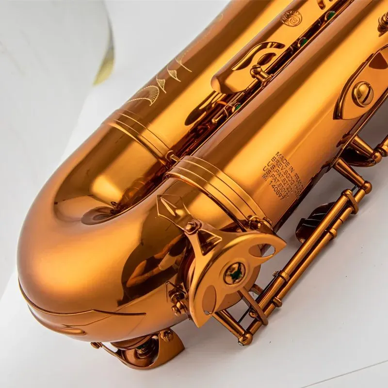 Custom Mark VI Saxophone High Quality Tenor Saxophone Copy Instruments Coffee color copper simulation Brass With mouthpiece 01