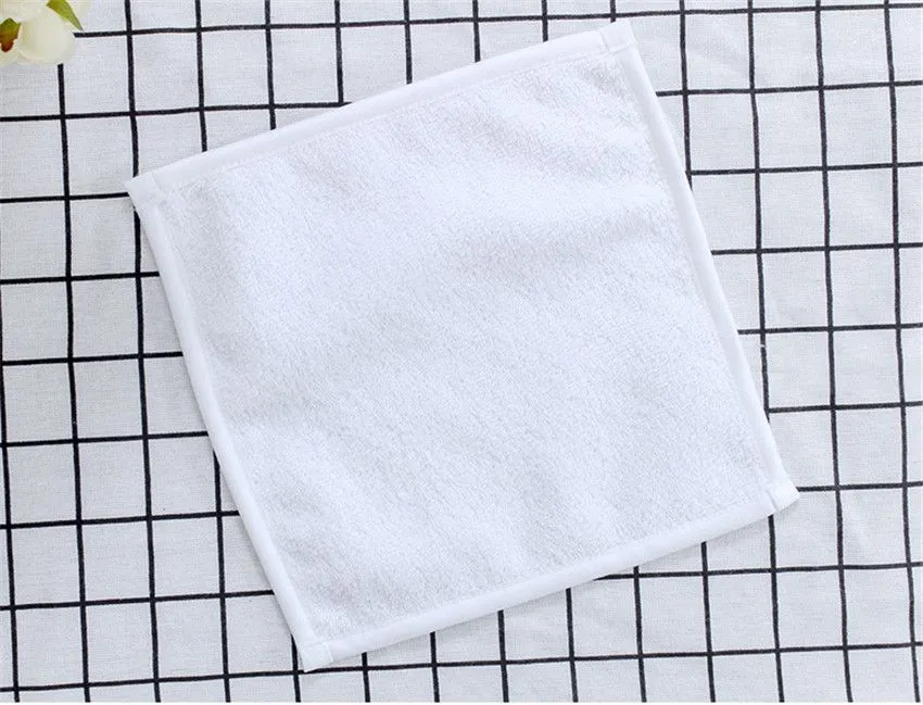 Sublimation Towel Polyester Cotton 30*30cm Towel Blank White Square Towel DIY Printing Home Hotel Towels Soft Hand Towels A03