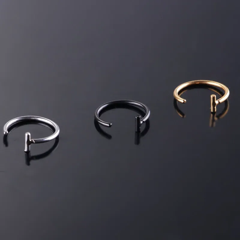 1 clip à lèvres élégant et personnalisé sans trou style anneau à lèvres faux portant un anneau de nez à lèvres sexy en acier inoxydable accessoire de corps pour hommes et femmes