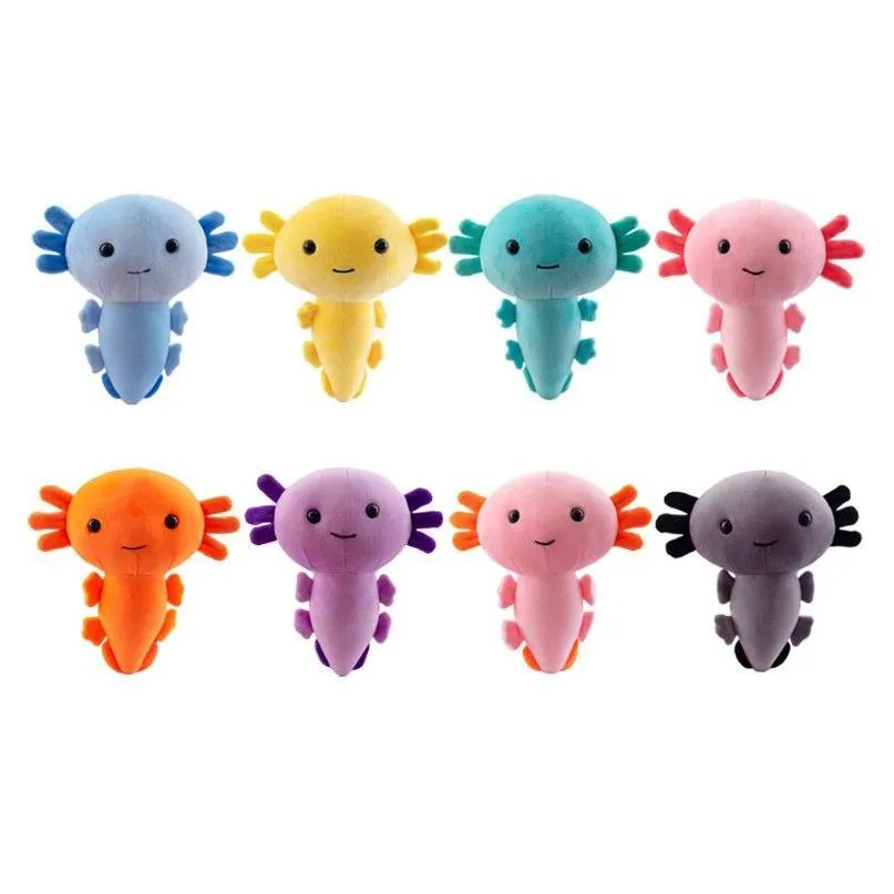 Animali di peluche ripieni Simpatico animale Axolotl Bambola giocattolo Peluche Ppos Peluche-Morbido cuscino-Giocattolo Camera dei bambini Decorazione del letto Giocattoli Regalo per bambini Otvf2