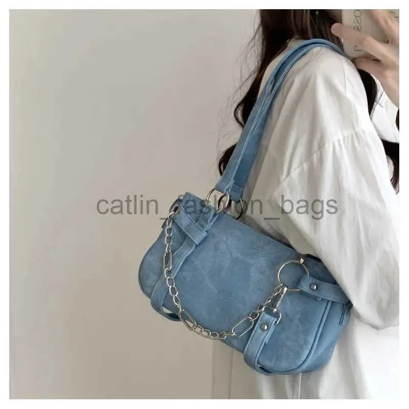 Retro Denim Denim Messenger Bag With Large Capacity For Women Fashionable Underarm Tote Handbag From Caitlin fashion bags 4.46 DHgate.Com