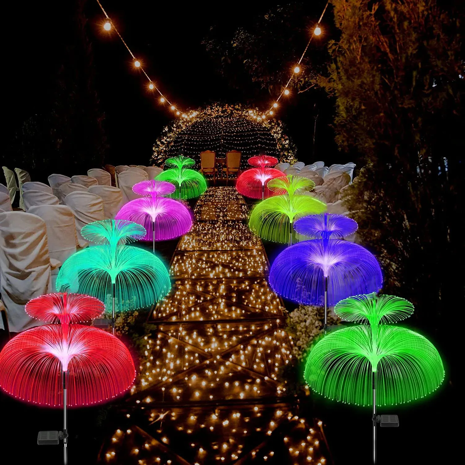 Solar Jellyfish Garden Lights LED Fiber Optic Lights, Waterproof Outdoor  Decor Lamp From Men09, $13.48 | DHgate.Com
