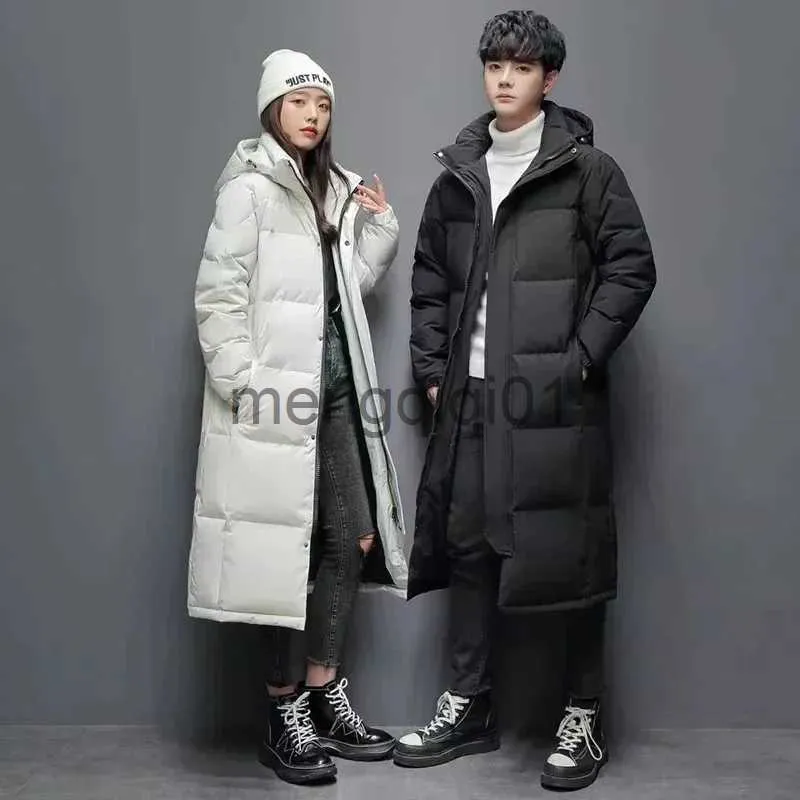 Parkas pour hommes Nouveau -20 ° C Doudoune Hommes Longues Vestes Hiver Chaud Léger Blanc Canard Vers Le Bas Manteaux Hommes Streetwear Manteaux Femmes Vêtements J231024