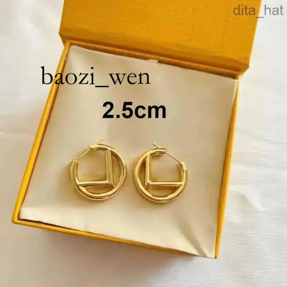 Femmes Hoop Premium Or Diamant Designer Stud Boucle d'oreille Cerceaux Marque Lettre Design Boucles d'oreilles F Bijoux de mode avec boîte