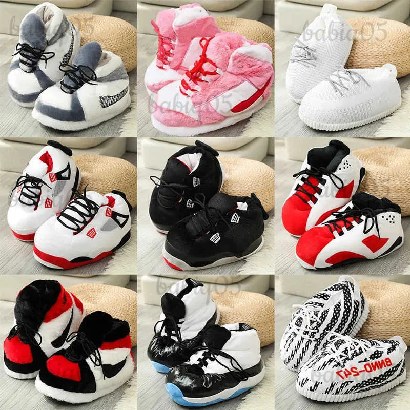 Pantoufles Femmes/hommes hiver coton chaussures mignonnes mignon dessin animé Animal chaud maison en peluche chaussures femme mâle mousse baskets pain graisse pantoufles taille T231025