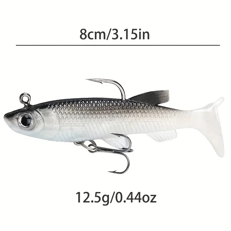Silicone Bulk Soft Plastic Baits Set With Jig Hook, Swimbait, And  Artificial Rubber For Pike And Bass Fishing 8cm/125g From Jin007, $8.64