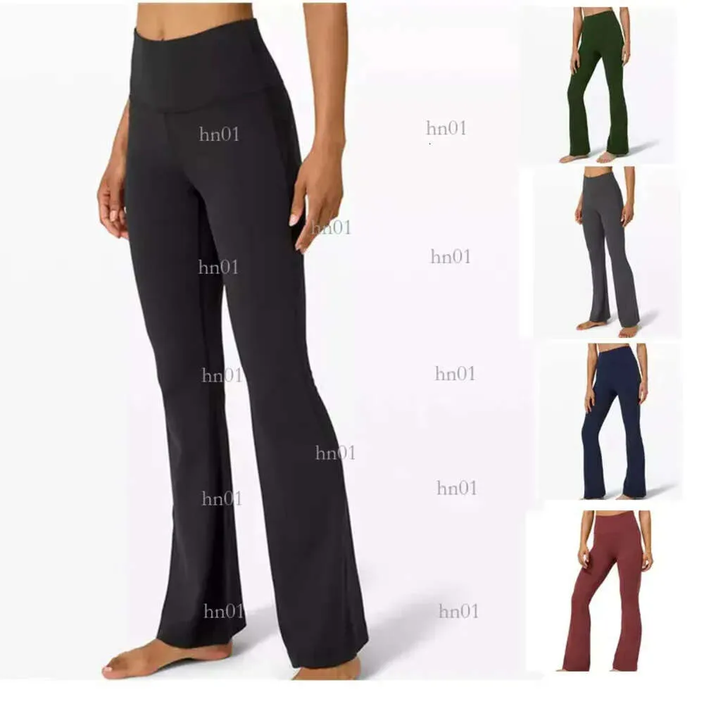 Yoga Lululemens Leggings para mujer Pantalones Mujeres Longitud total Flare Flare 5 colores disponibles Cintura elástica Diseñador Ropa105