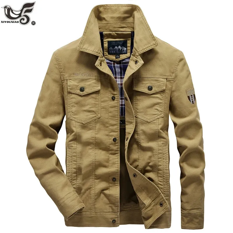 Capispalla da uomo Taglie forti Cappotti Taglie forti 7XL 8XL Giacca da uomo autunno inverno in cotone leggero Giacca bomber da golf militare militare Giacca da campo casual Giacca a vento 231021