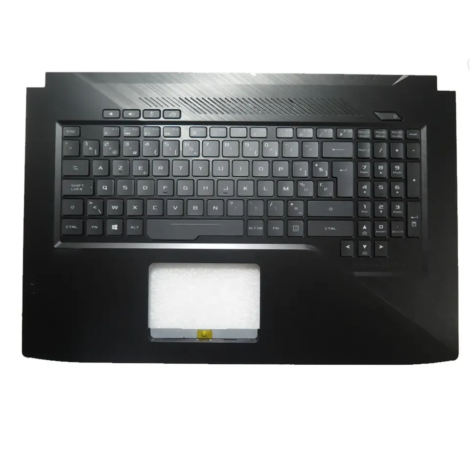 Laptop PalmrestKeyboard för ASUS GL703GE-1B Svart bakgrundsbelyst utan pekplatta tangentbord BG Bulgarian 90NR00D2-R30BE0 V170146DK1