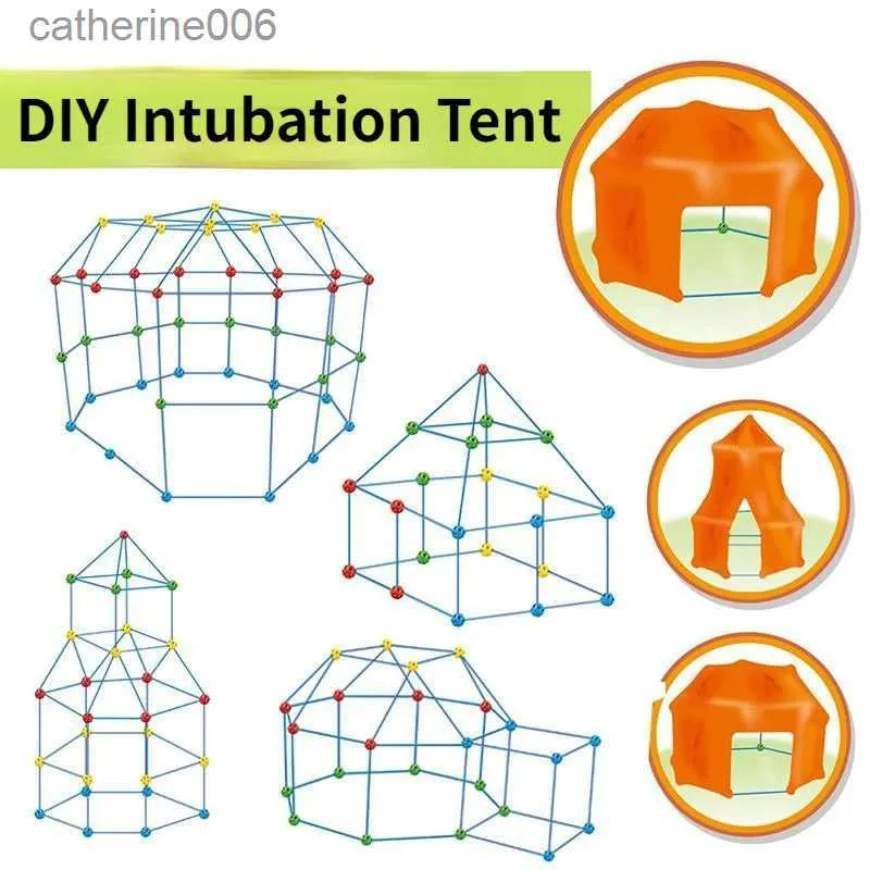 Other Toys DIY Beaded Block Tent For Kids Construction Fort