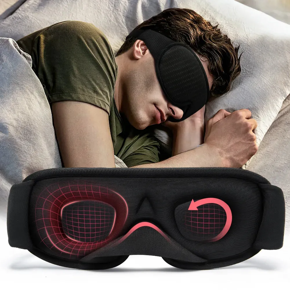 Maschere per dormire Maschera per dormire 3D Blocca la luce per gli occhi Aiuto morbido per gli occhi da viaggio Visiera notturna traspirante Slaapmasker 231024
