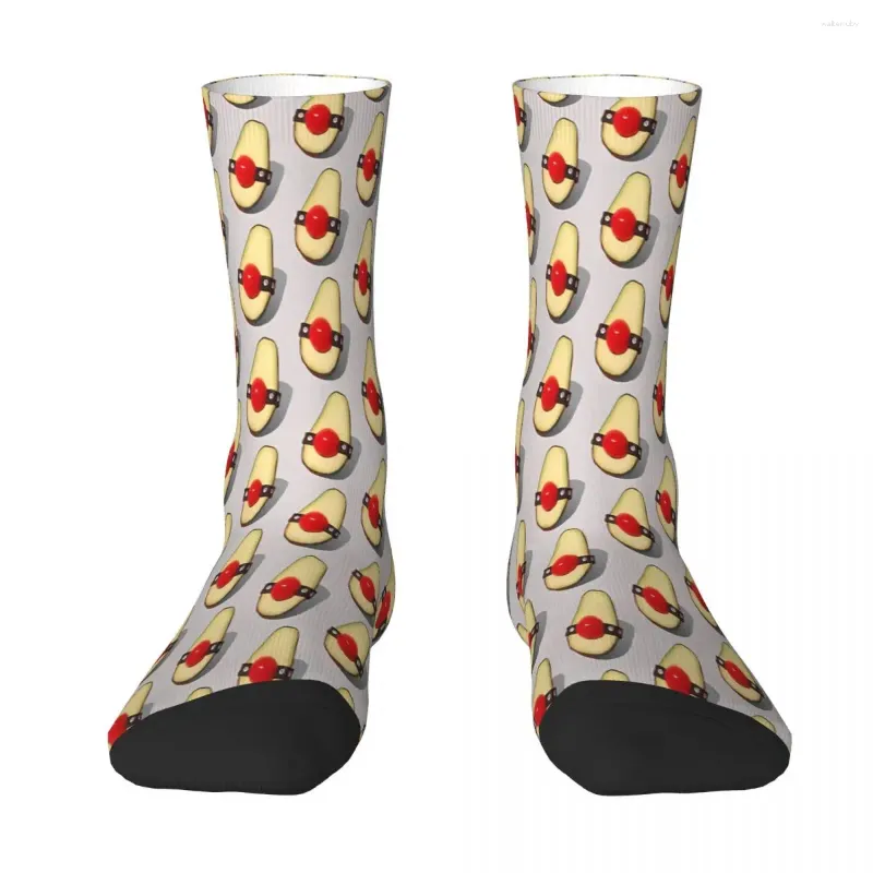 Chaussettes pour hommes sensuelles Avacado BDSM avec balle Gag chaussette hommes femmes bas en Polyester personnalisable Hip Hop