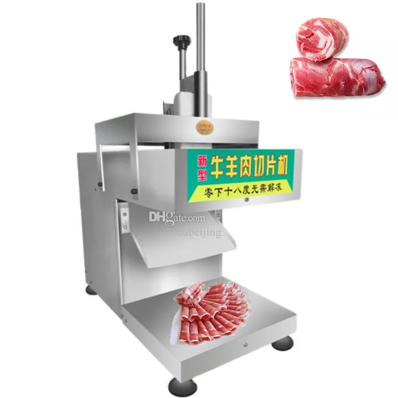 Mutton Rolls Slicer Machine Multifinection Multifictional Machine de coupe de viande congelée en acier inoxydable à viande de viande électrique Multifiel