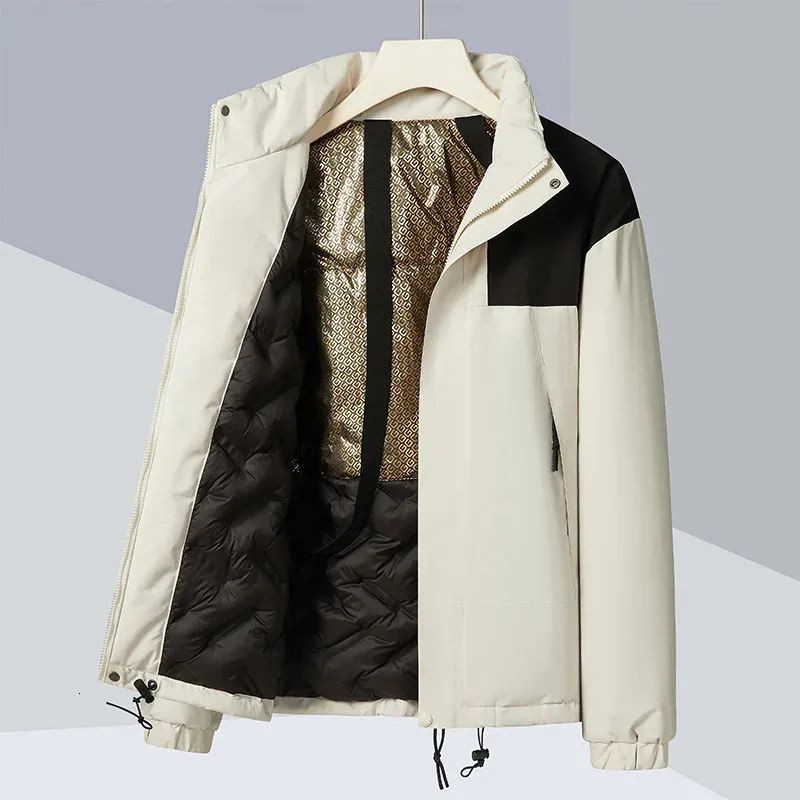 Parka d'hiver pour hommes, coupe-vent, manteaux de fourrure épais et chauds, vestes Anorak à capuche militaires, 231023