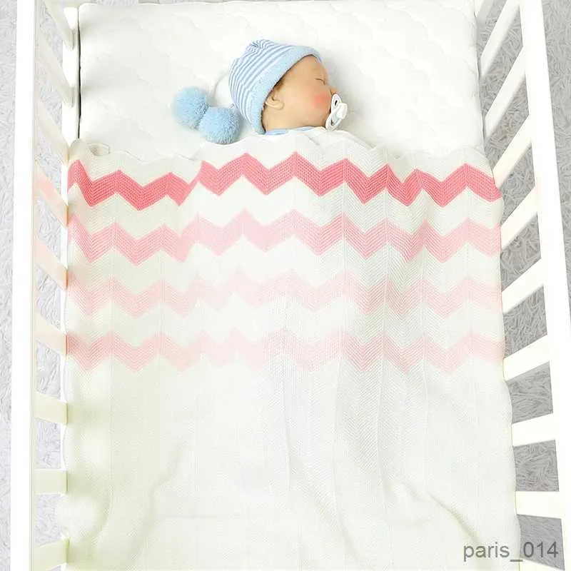毛布カラフルなニット新生児女の子の女の子の毛布すべての季節ソフトベビーセキュリティブランケット幼児ラップ