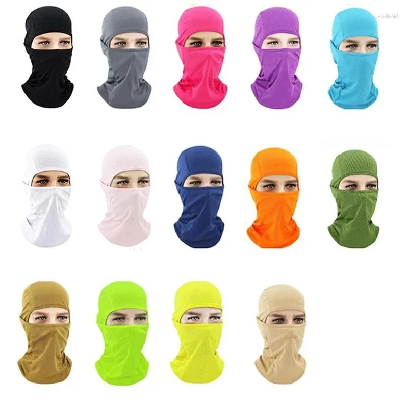 Berets Man Woman Outdoor Sports Nylon Windproof CS Head Caps Balaclava Hat Ski Bicycle Cycling Motorcycle Full Face Mask Hats