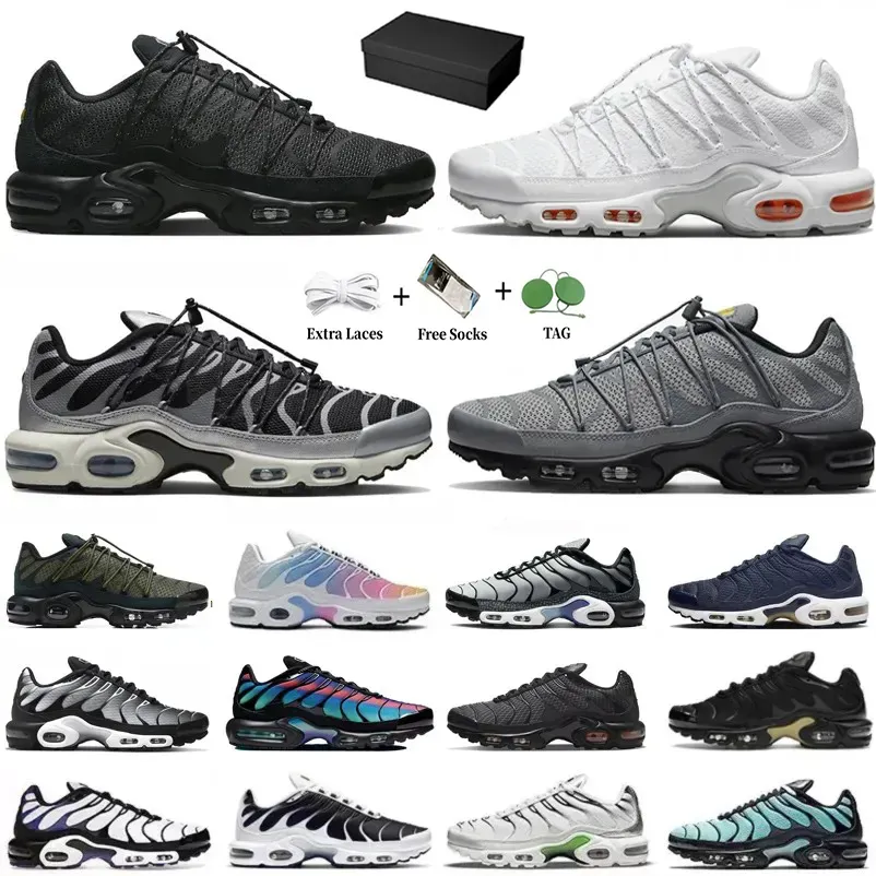 TN Plus Men Men Women Running Shoes TNS Toggle Utility Spider Triple Black White Red Black Metallic Silver Gray Gray Magma Erade Trainers Sports