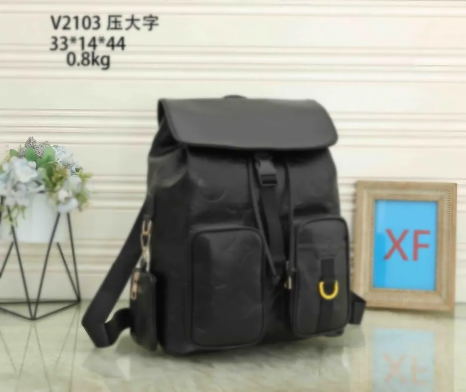 Designer large capacity handbag Ladies backpack travel messenger classic top leather school bag