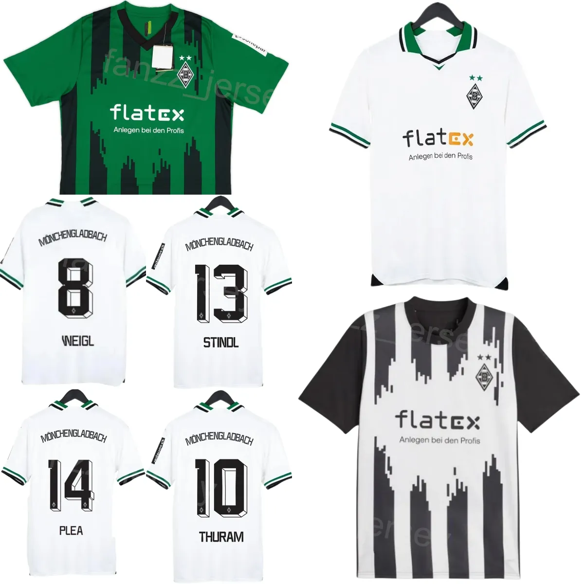 Club Team 23/24 Borussia Monchengladbach 10 NEUHAUS Maglia da calcio 31 CVANCARA 3 ITAKURA 14 PLEA 29 SCALLY NGOUMOU PEFOK WEIGL WOBER HONORAT Maglia da calcio Kit FC