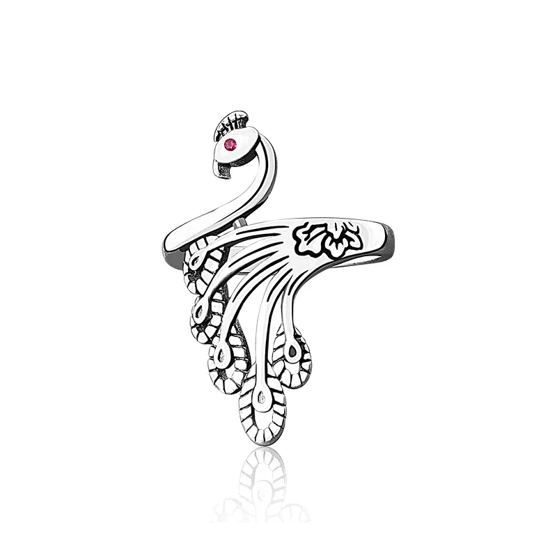 Peacock Ring For Women Adjustable Women Knitting Loop Creative Jewelry Accessory