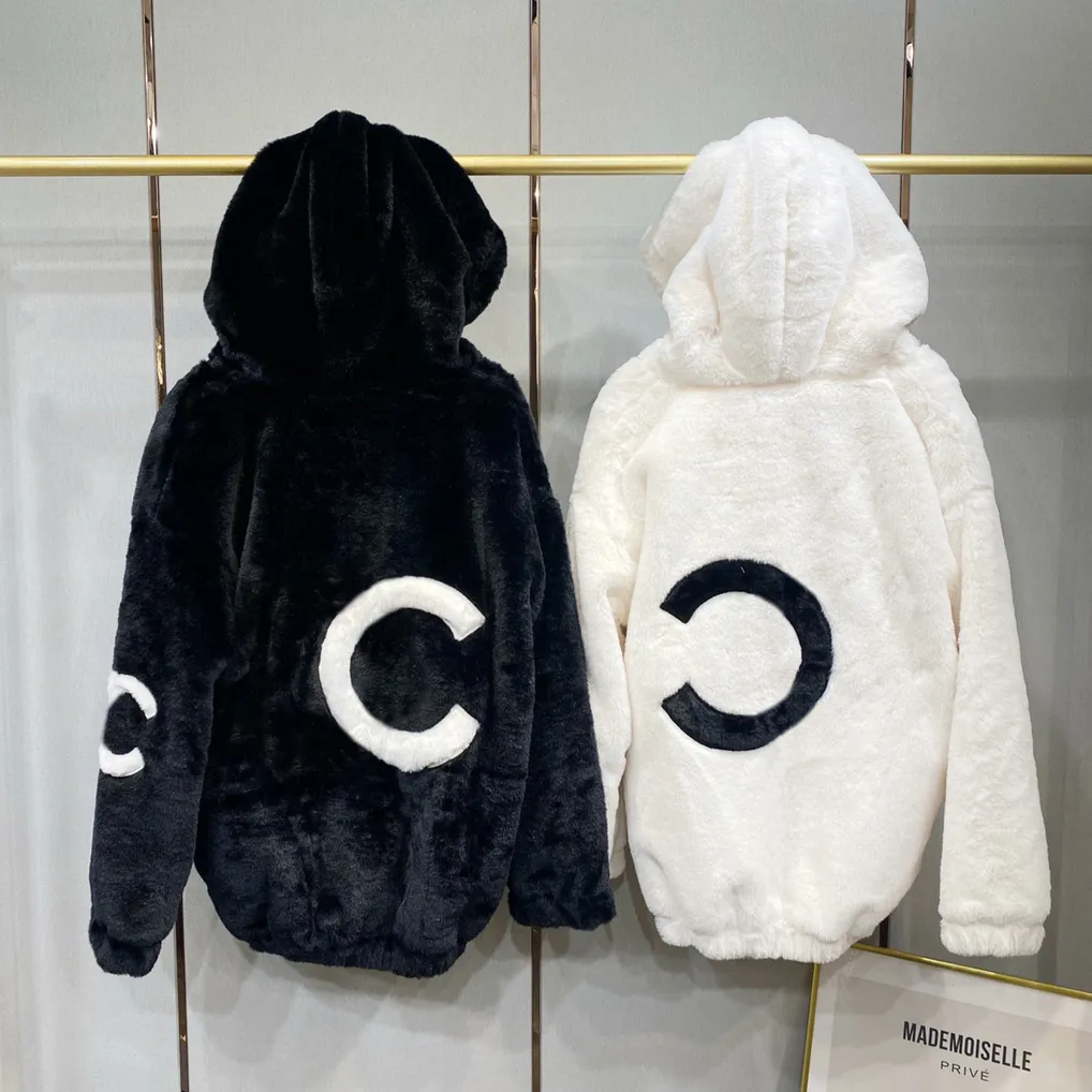 Damen Wintermantel Mit Faux-Fell - Langer Retro-Mantel Mit Fleece-Futter Und Kapuze Für Kalte Tage