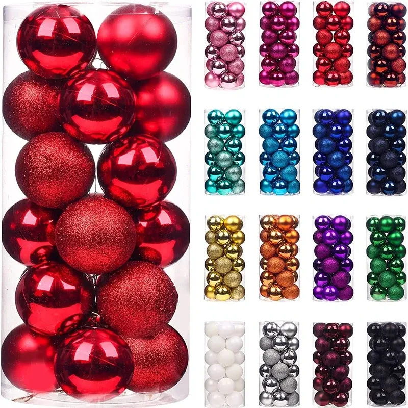 Noel Süslemeleri 2436pcs Ball Tree Dekorasyon Süsleri Ev Dekoru Cadılar Bayramı Yıl Navidad Kolye Aksesuarları 231023