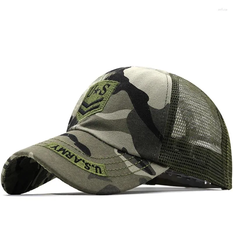 Casquettes de balle Mode réglable unisexe armée Camouflage Camo Casquette de Baseball Casquette chapeau hommes femmes tactique randonnée désert