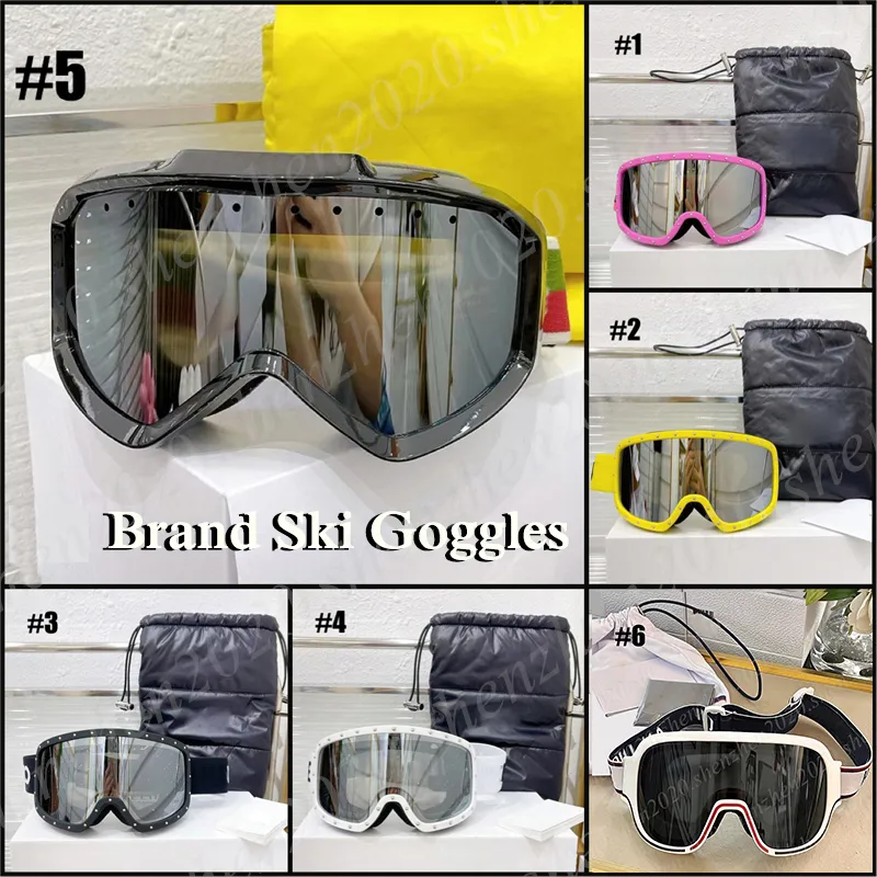 Marka modowa premium gogle narciarskie okulary przeciwsłoneczne dla kobiet lub mężczyzn z okularami z pudełka na prezenty