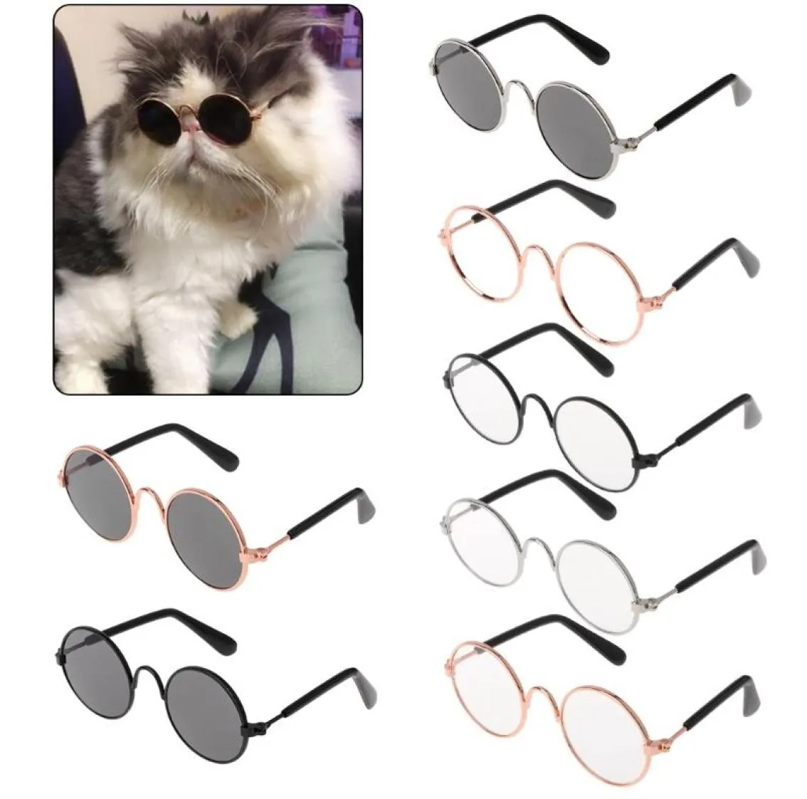 Dog Apparel Fashion Cat Pet Glasses Costume Sunglasses Round Funny Props Supply Products 2021 Arrival9420898