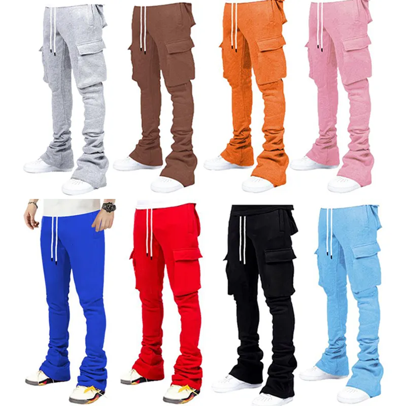 Men S Jeans Plus Size Cargo Pants Design Custom Flare Sweat Street Wear Men Pile Up Stacked 574