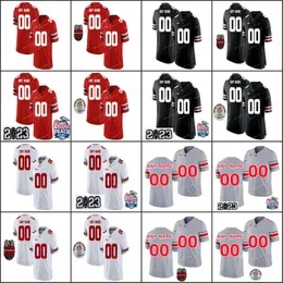 NCAA Ohio State Buckeyes OSU College Football Jersey Brown Chip Trayanum TreVeyon Henderson Cade Stover Emeka Egbuka Kyle McCord Fleming 5X Marvin Harrison Jr Devin