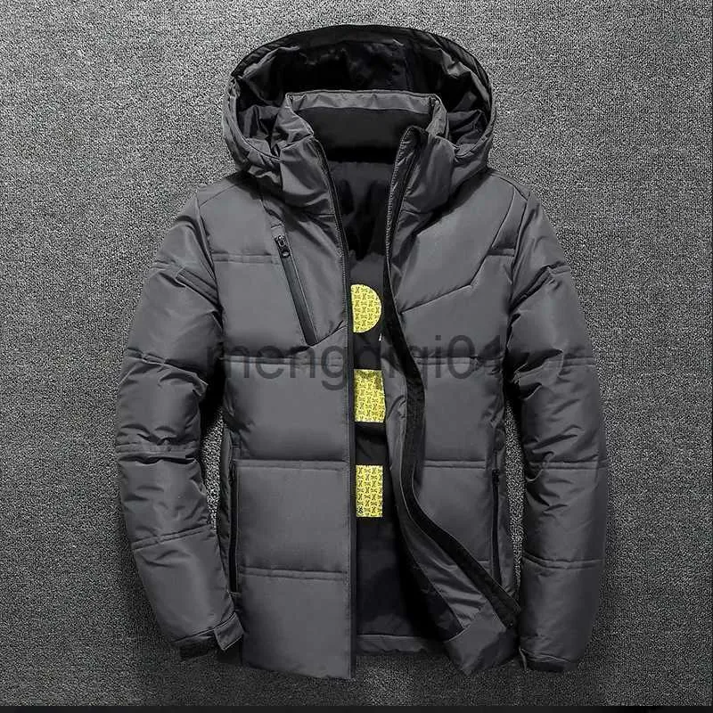 Herren Daunenparka Winter Warme Männer Jacke Mantel Lässig Herbst Stehkragen Puffer Dicker Hut Weiße Ente Parka Männlich Herren Winter Daunenjacke Mit Kapuze J1024