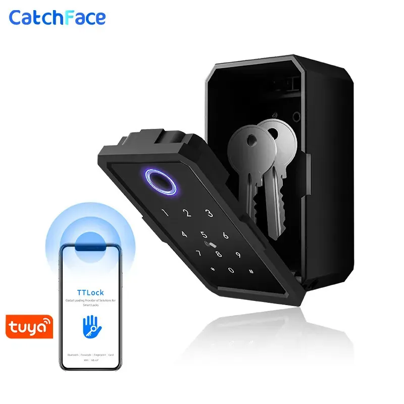 SMART LOCK KEY Box Outdoor Waterproof Safe Safe Security Intelligent Lösenord Storage Box Tuya eller TTLOCK APP Anti-Poft Box 231023