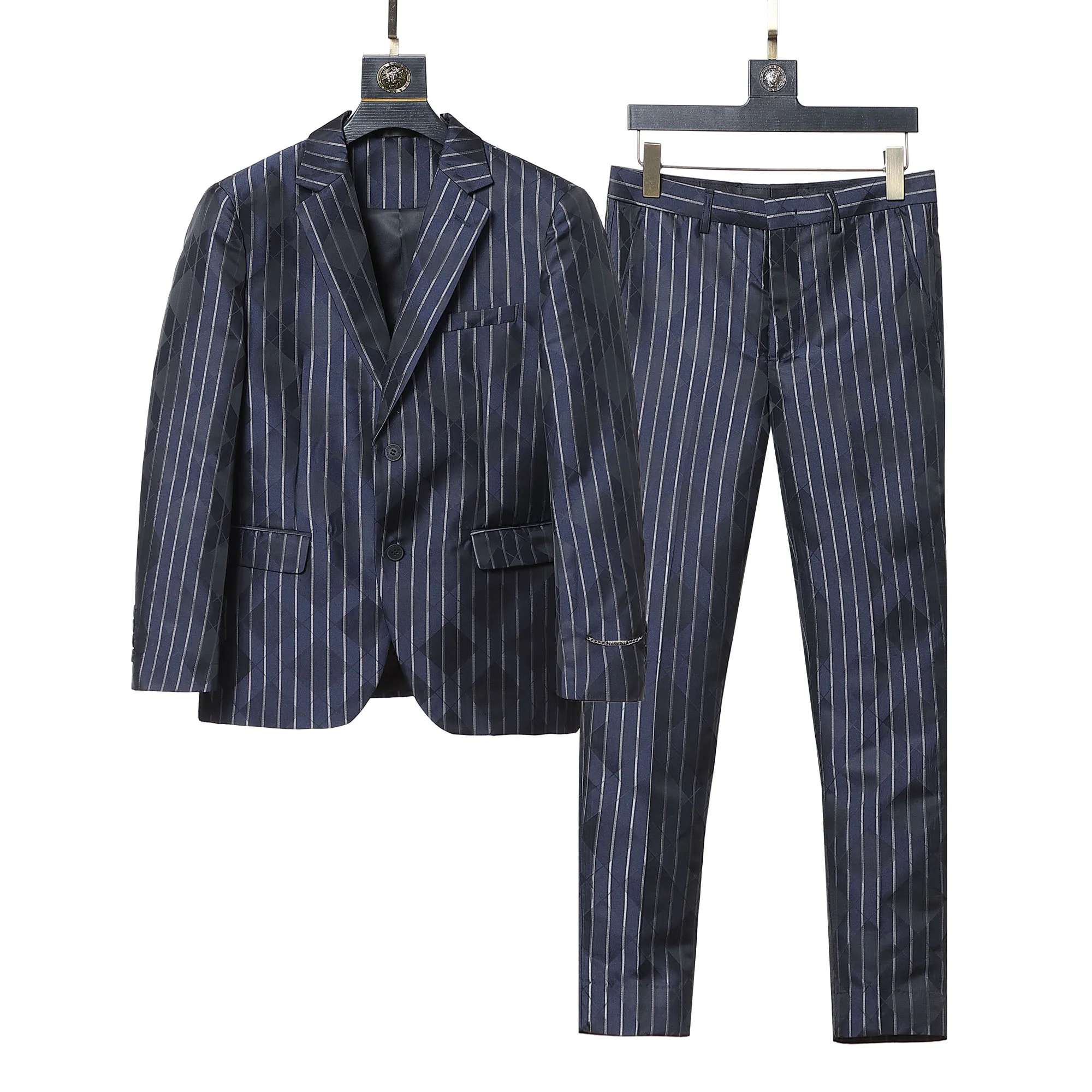 Man Suit Business Formal Leisure Dress Slim Fit Waistcoat Three-piece Groom Wedding Suit Two-Piece Set Q3