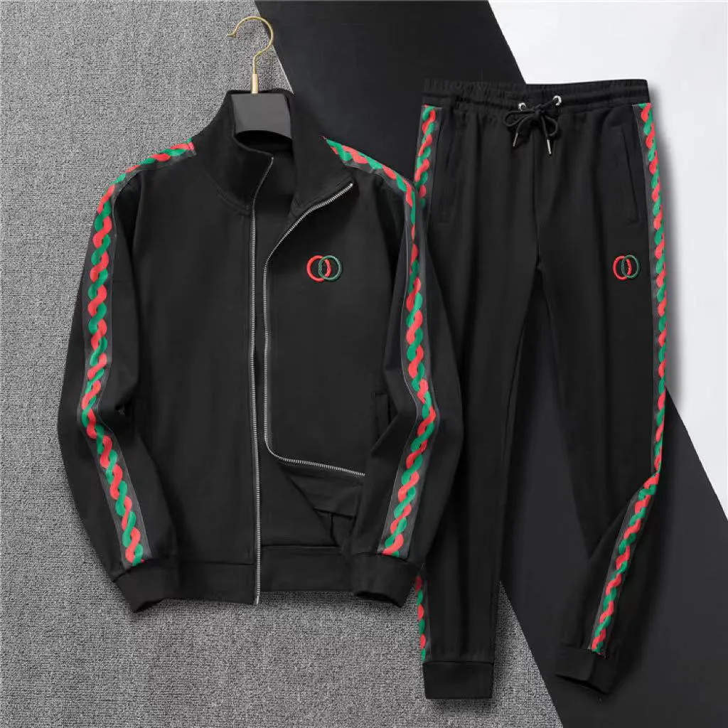 Designer Hommes Survêtement De Luxe Hommes Sweatsuits À Manches Longues Classique Mode Poche Courir Casual Homme Vêtements Tenues Pantalon Veste Deux Pièces Femmes Costume De Sport