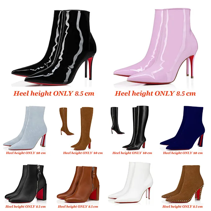 Sporty Kate Booty designer boots Red Bottoms Les bottes féminines Chelsea heels Calf Leather Ankle boot Pointed Toe heel Pumps booties Ladies Shoes