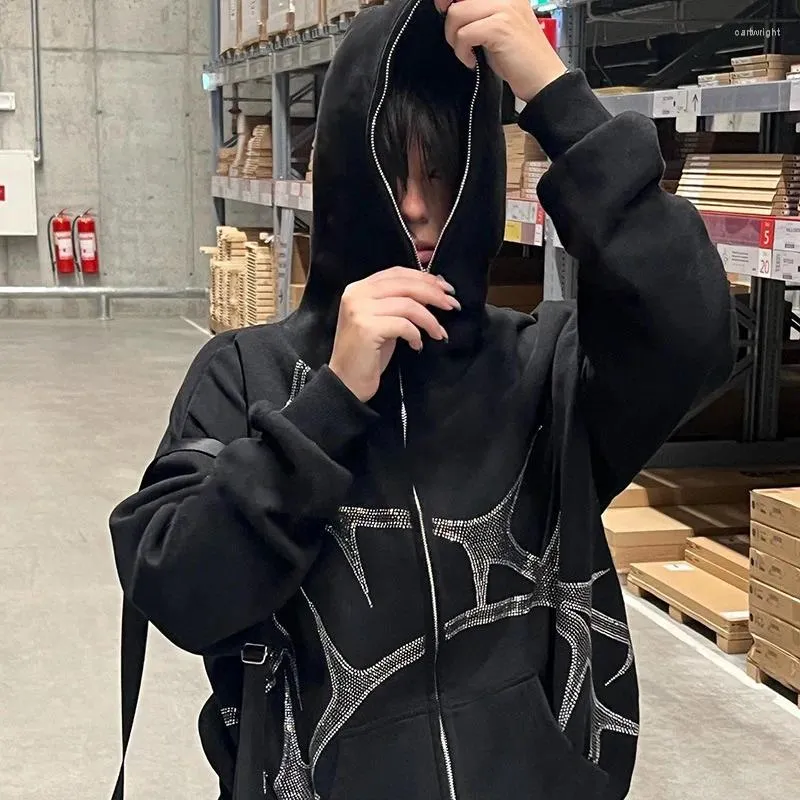 Mall goth zip up hoodie sale