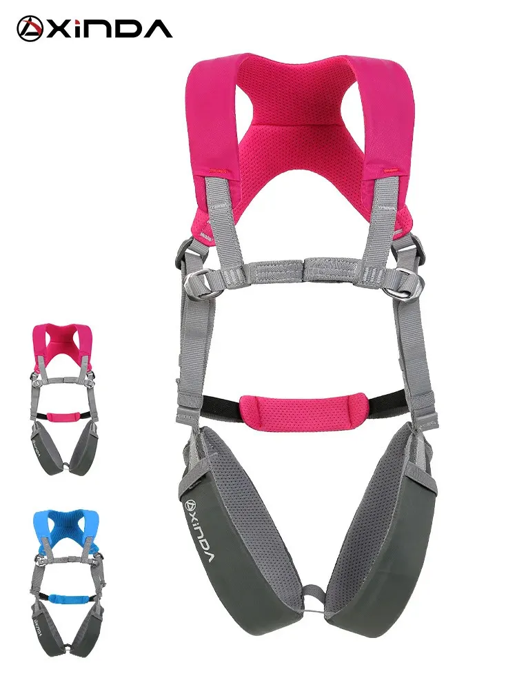 Imbracature da arrampicata XINDA Cintura di sicurezza per bambini per arrampicata su roccia Bambino Completo per bambini Protezione di sicurezza Imbracatura per bambini Kit di attrezzature per esterni 231021