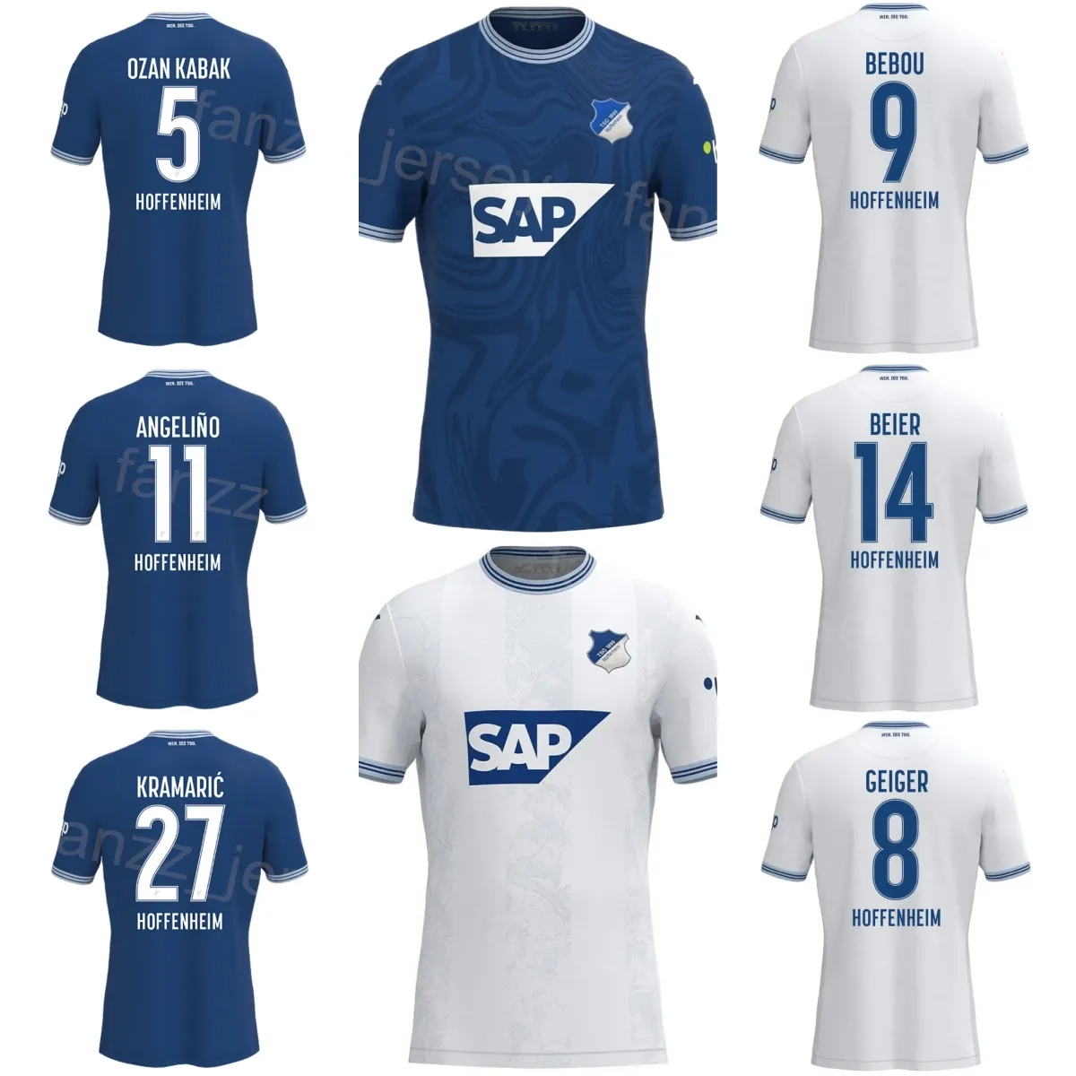 Club Team 2023-24 TSG Hoffenheim 6 PROMEL Maglia da calcio 21 BULTER 11 GRILLITSCH 5 KABAK 29 SKOV 22 VOGT 9 BEBOU 14 BEIER 27 KRAMARIC 23 BROOKS Maglia da calcio Kit Colore