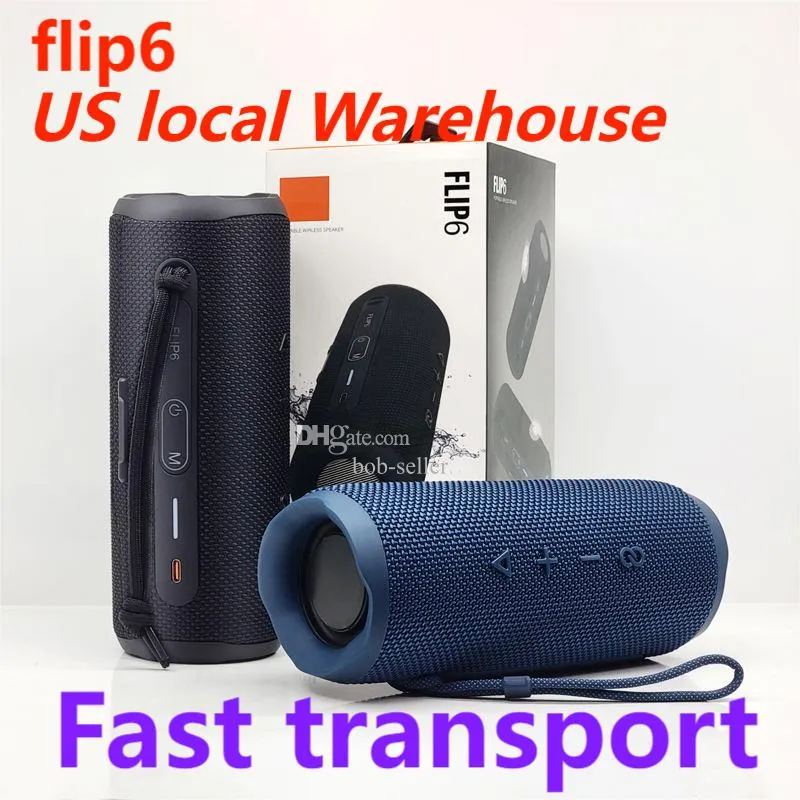 Flip 6 Wireless Bluetooth -luidspreker Mini IPX7 FLIP6 Waterdichte draagbare luidsprekers Outdoor Stereo Bass Music Track Onafhankelijke TF -kaart 5 kleuren