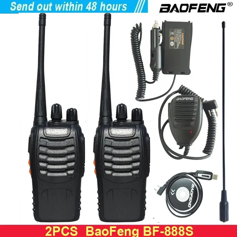 Walkie Talkie 2st/Lot Baofeng BF-888S Walkie Talkie Two-Way CB Ham Radio Set BF 888S UHF Comumicador 16ch Walkie-Talkie Two Way Transceiver 231023