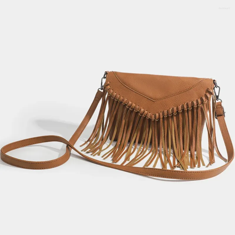Myra Bag Dusky Tones Leather Fringe Crossbody Purse - Women's Bags in  Antique Silver Brown | Buckle