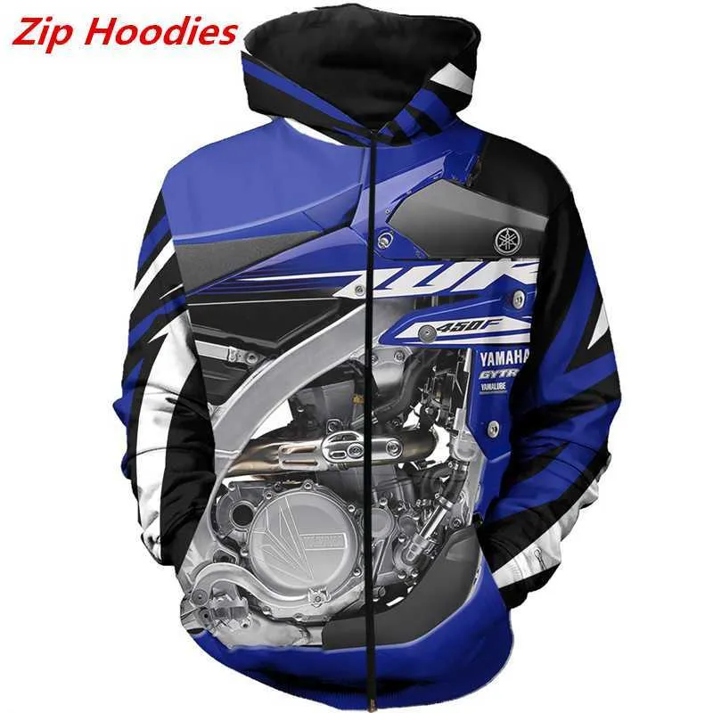 LR77 Fashion hoodie Yamaha WR450F Motor 3D printed clothing new unisex casual sweatshirt men s and women s zipper pullover top