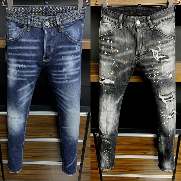 イタリアのファッションヨーロッパとアメリカンの男子カジュアルジーンズハイエンドウォッシュハンドポリッシュクオリッド品質最適化9901-9907 01